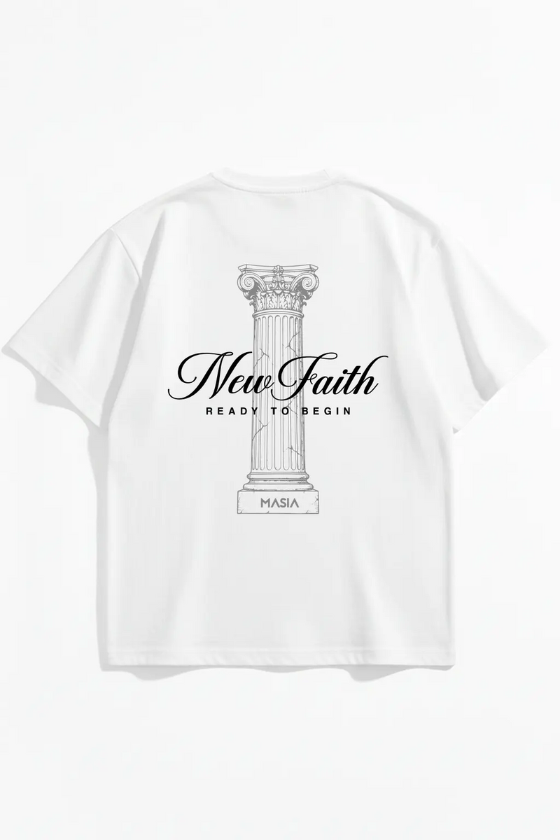 NEW FAITH BLANCO - BOXYFIT T-SHIRT