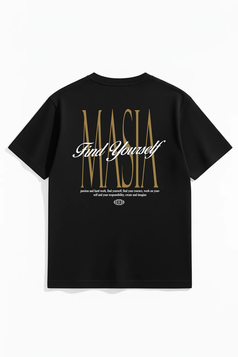 Find Yourself Masia T-Shirt Black Oversized