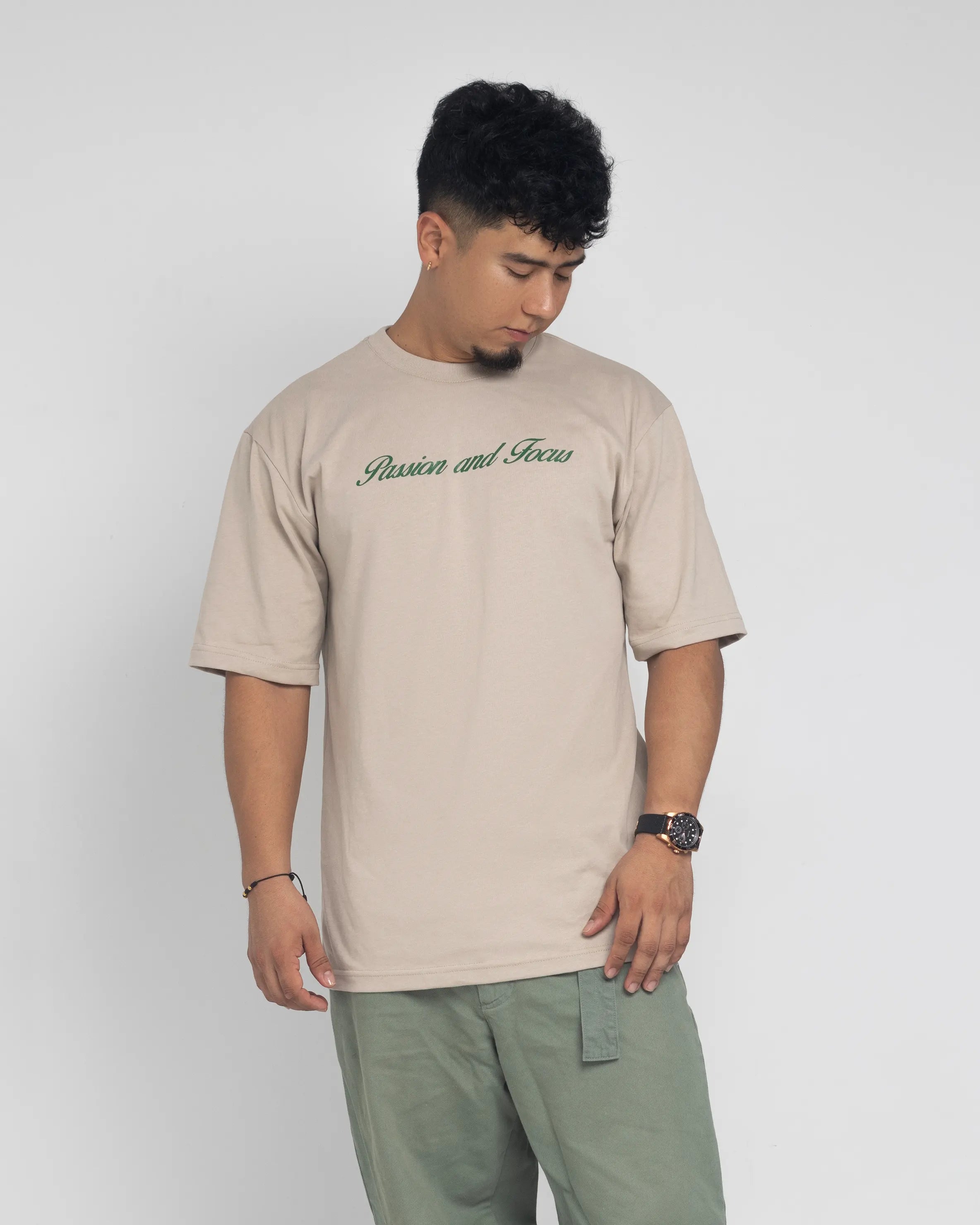 Passion And Focus T-Shirt Beige